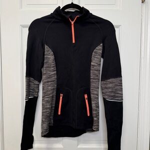 Sweaty Betty Half Zip Athletic Pullover Black & Gray Running Jacket Size XS